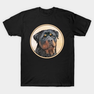 Rottweiler Painting - Cute Original Dog Art T-Shirt